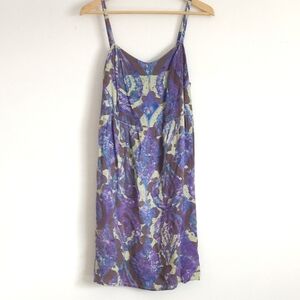 Purple and Blue Sleeveless Dress